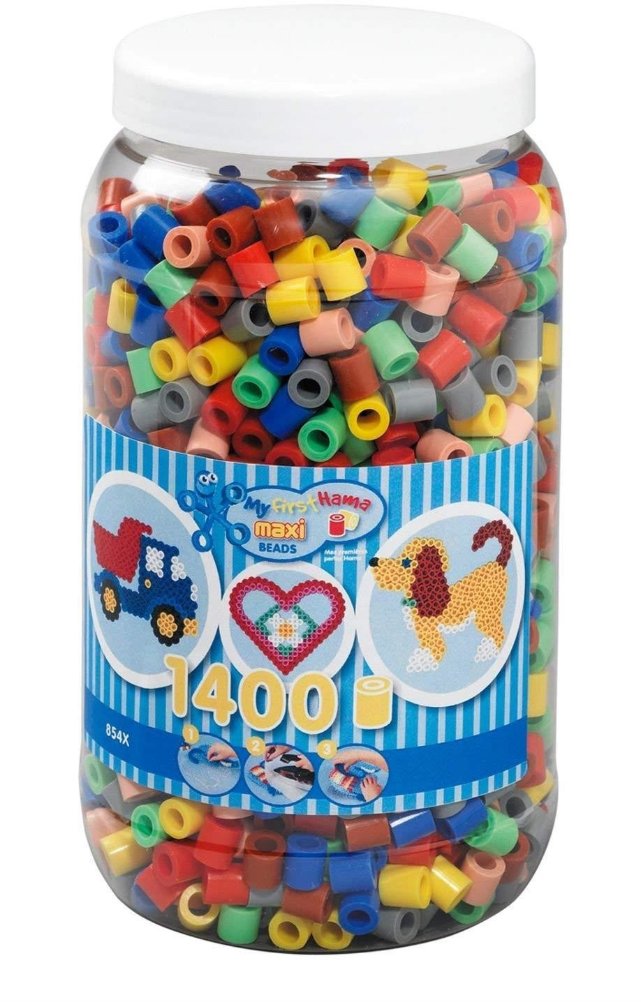 Hama Pot de 1400 perles maxi (8543)