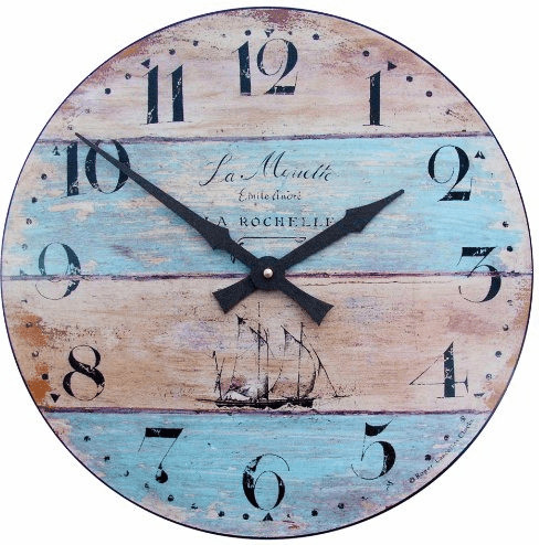 Roger Lascelles Horloge effet bois flottant