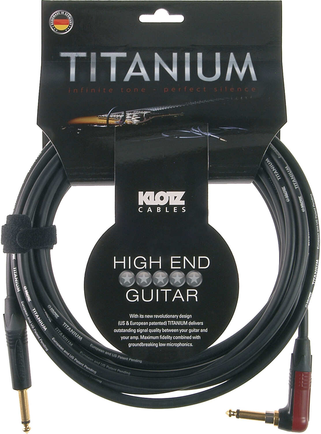 Klotz Câble de guitare TIR0600PSP Titanium (6m)