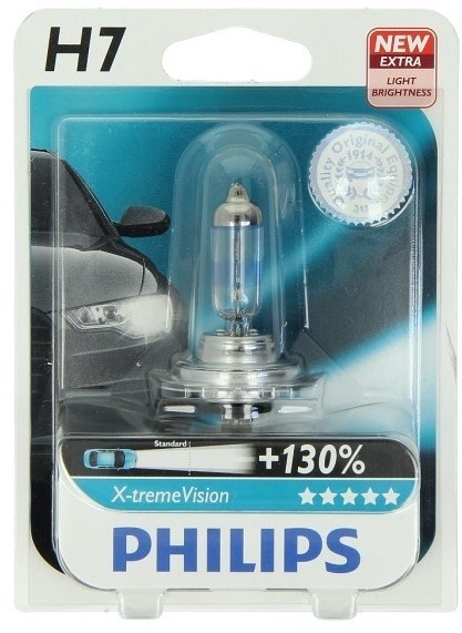 Scheinwerferlampe H7 Philips X-tremeVision Motorrad +130% 55W - 12972XV+BW