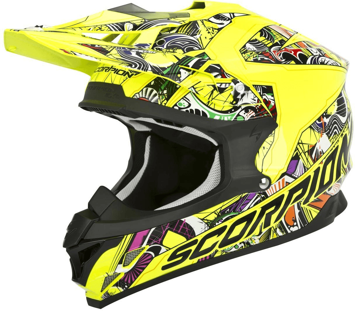 Scorpion VX-15 Evo Air Vector jaune fluo/multi gloss