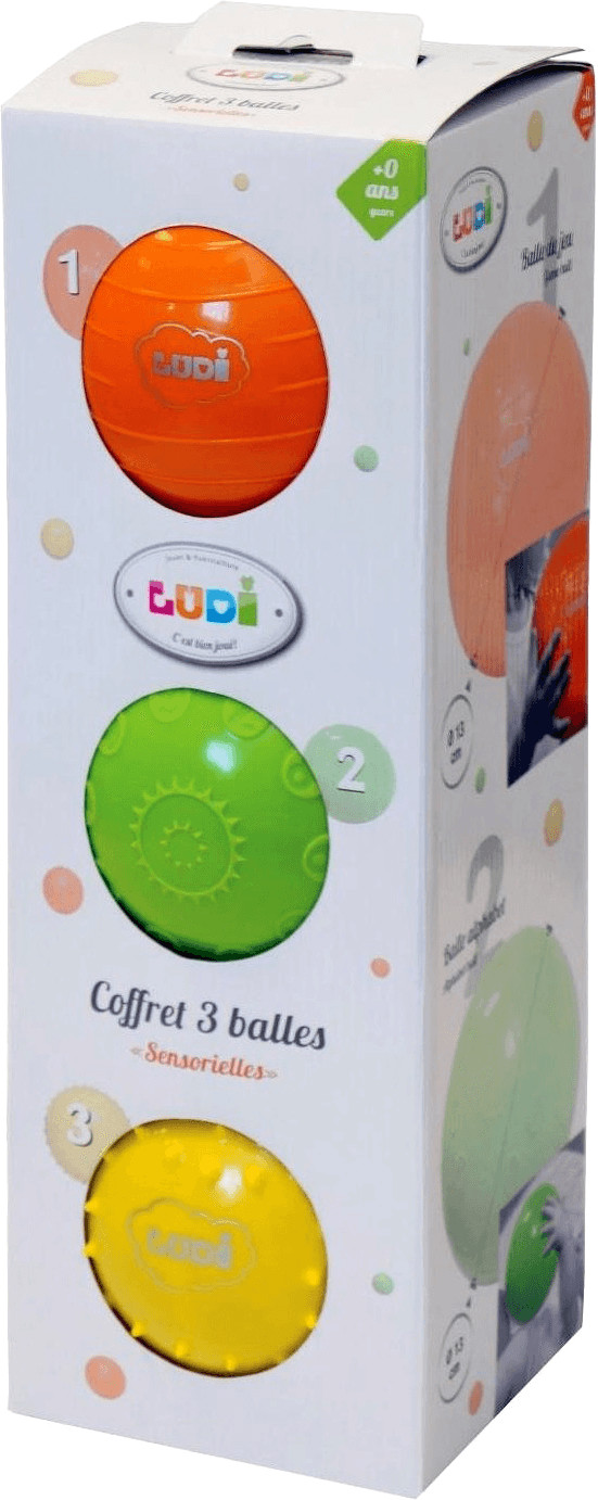 Ludi Coffret de 3 balles sensorielles