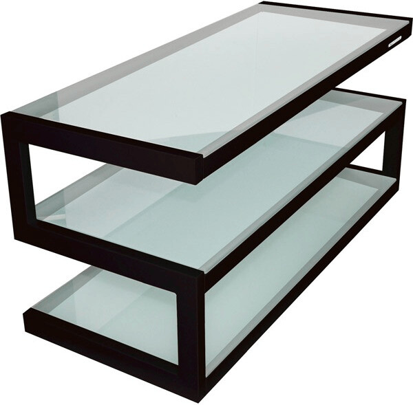Norstone Meuble TV Esse Noir verres dépolis