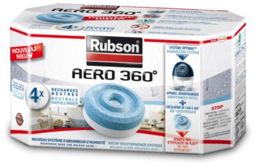 RUBSON 4 recharges Rubson pour absorbeur d'humidité Aéro 360° Pure