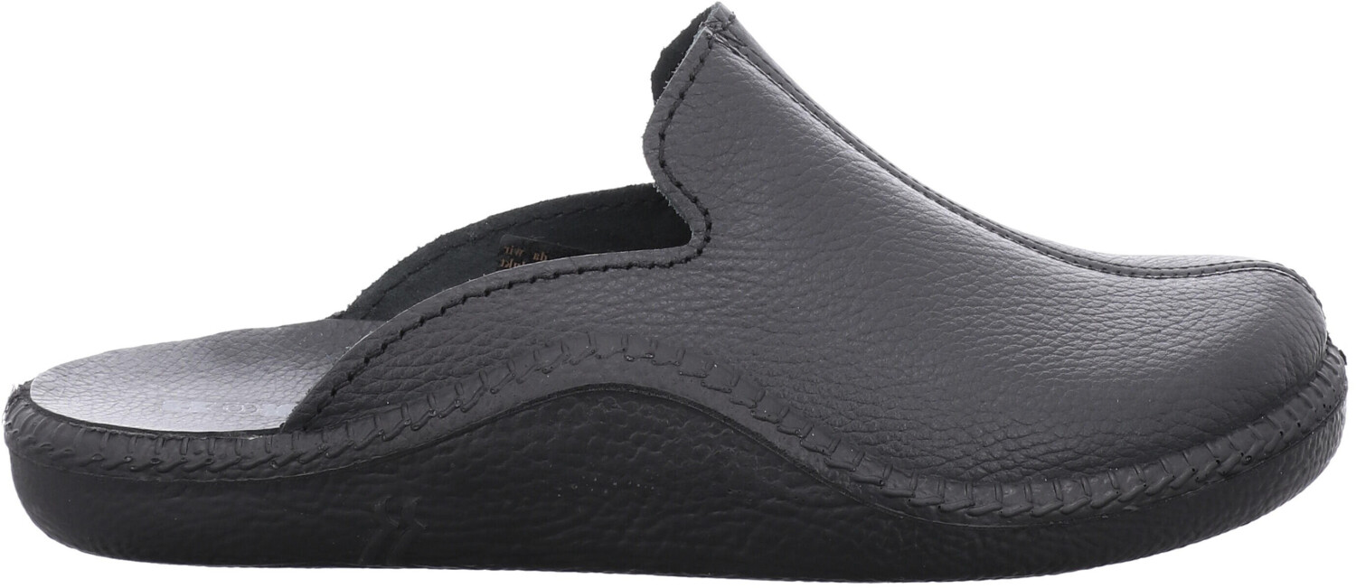 romika mokasso 202 men's black leather slipper