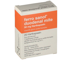 Ferro Sanol Duo Mite 50 Mg Kapseln 20 Stk Ab 2 23 Preisvergleich Bei Idealo De