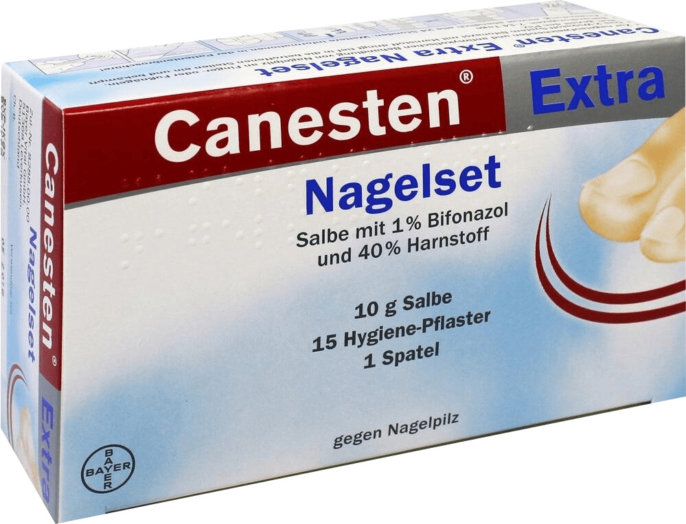 Canesten Extra-Nagelset gegen Nagelpilz (+15 Pflaster+Schaber) 1