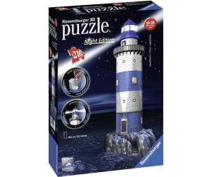 NEU Leuchtturm bei Nacht 3D Puzzle Bauwerk Night Edition LED Ravensburger 