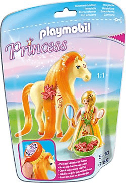 PLAYMOBIL 6855 - Princess - Écurie avec cheval à coiffer et