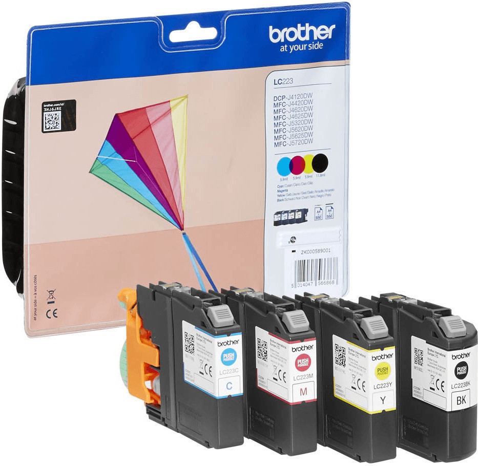 GILIMEDIA LC223 LC 223 Cartouche d'encre pour Brother LC223 LC-223 LC223XL  LC221 pour Brother J5620DW J5320DW J5720DW J4120DW J4420DW J480DW J4625DW  J5625DW J5620DW(Noir Cyan Magenta Jaune, 10-Pack) : : Informatique