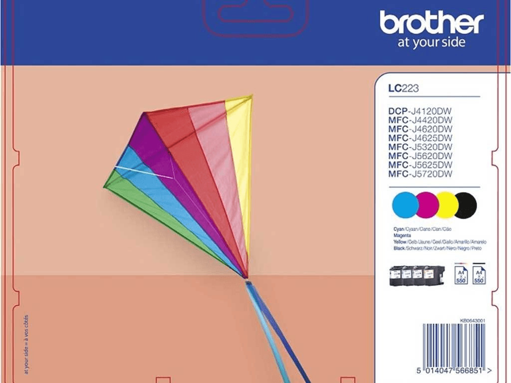 BROTHER LC-223 compatible (LC223) PACK 4 COULEURS