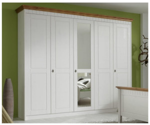 Landhaus Classic Kleiderschrank Korsika Weiss Bernsteinfarben Ab