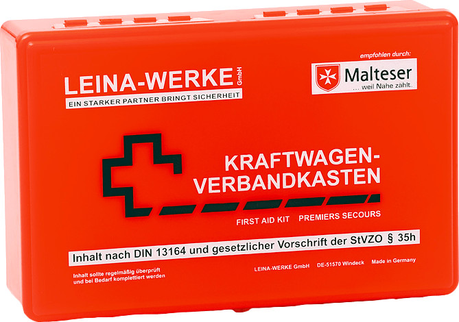 Verbandkasten mit Inhalt orange DIN 13157 LEINA-WERKE 20003 -  Verbandskästen & Zubehör