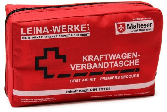 Leina-Werke Erste-Hilfe-Tasche Sani (Mit Inhalt nach DIN 13157, Rot)