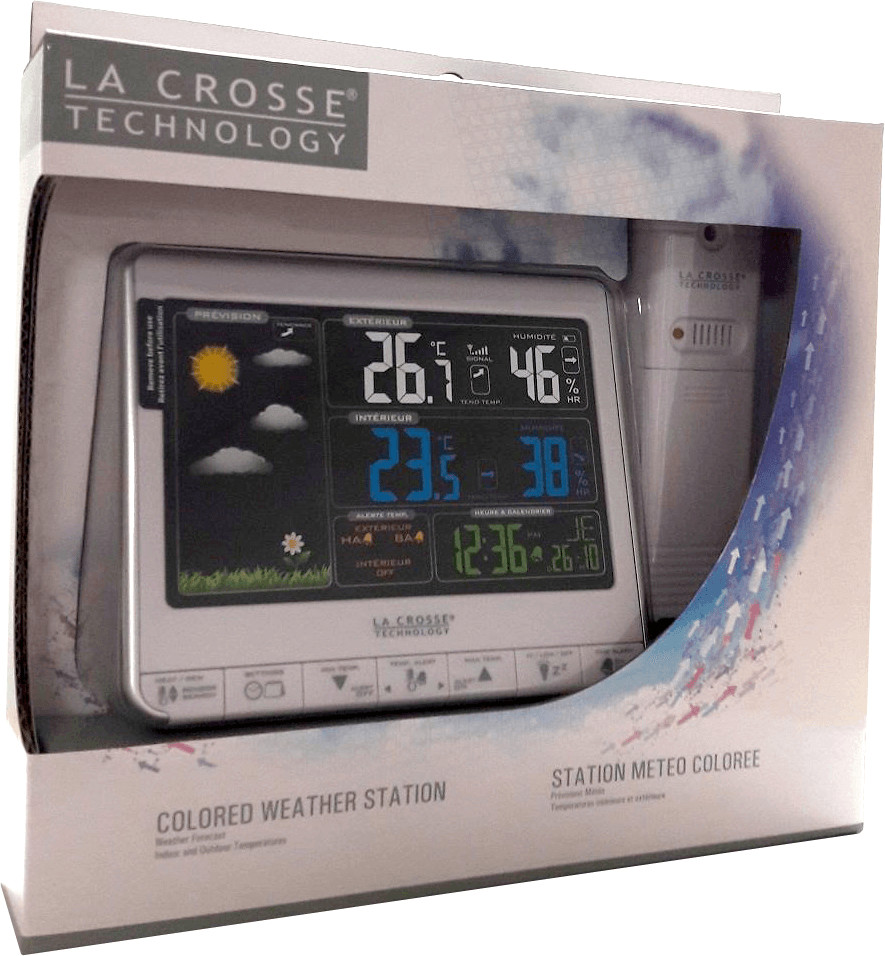 Station météo WS6826 - Argent - Écran LCD coloré - La Crosse