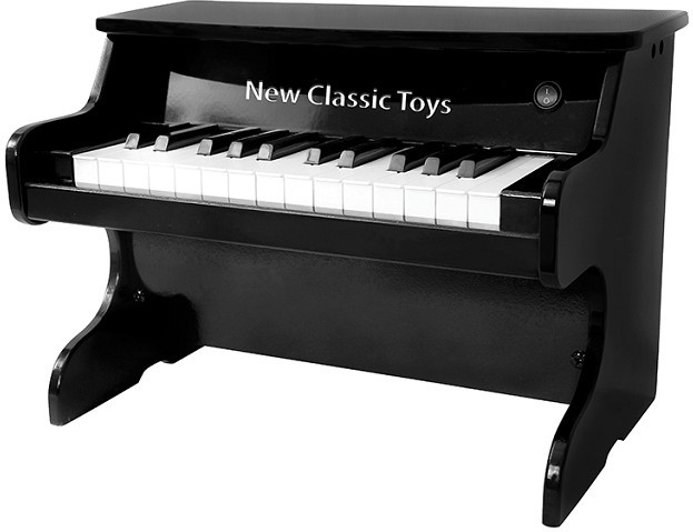 New Classic Toys Piano électrique enfant 25 touches rouge bois