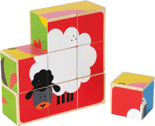 HaPe Puzzle de blocs Animaux de la ferme