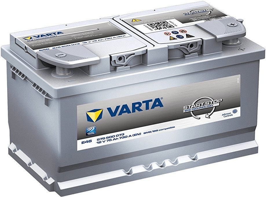 Batería de Coche/Vehículo Varta Blue Dynamic Efb E46. EFB 12V - 75Ah 75/730A  (Caja LB4) (Compatible Start & Stop) - Baterías Por Un Tubo