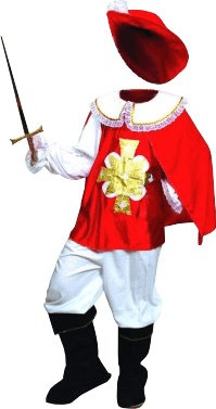 Atosa Costume mousquetaire rouge