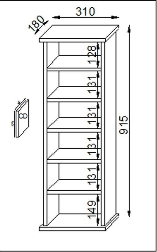 VCM Vostan CD/ DVD Tower Walnut