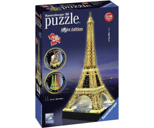 #A23 Ravensburger  Eiffelturm Nacht Puzzle 3D-Puzzle Bauwerk Night Edition-NEU 
