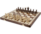 Schach mit Figuren, Nr. 122B aus Holz, Schachspiel 30x30x2,5 cm