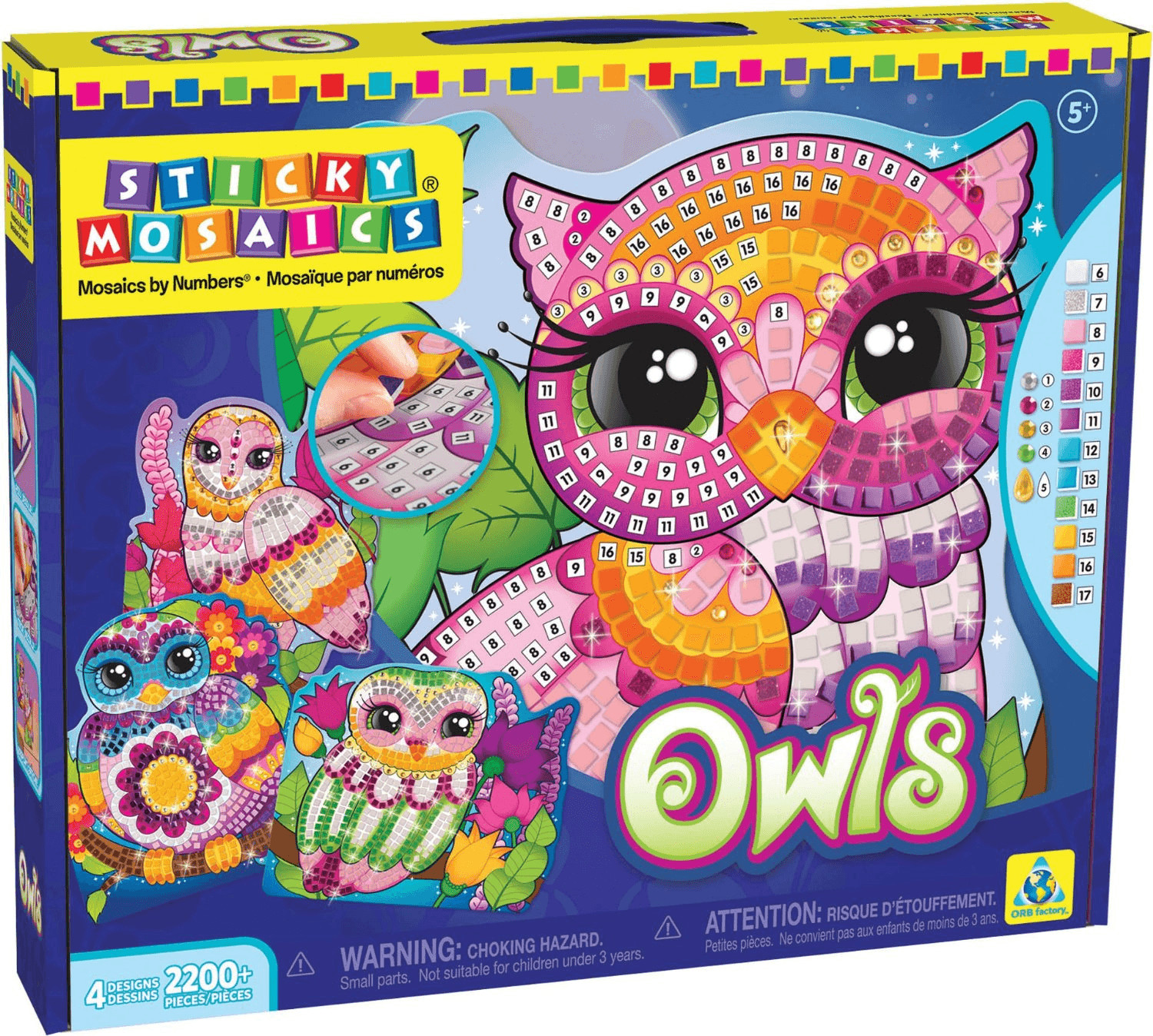 The Orb Factory Sticky Mosaics Hiboux