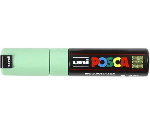 Marqueur peinture à l'eau Posca PC-8K - pointe biseautée acrylique large 8  mm - blanc pas cher