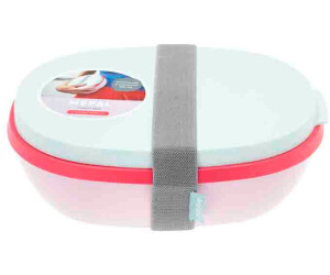 Mepal – Lunchbox Ellipse Duo – Lunchbox voor volwassenen & saladebox to go - praktische lunchbox voor een gezonde lunch - ideaal voor broodjes, salades en restjes - 825 ml 600