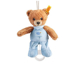Plüsch Teddybär Junge Baby mit Schlafanzug 25 cm Neu Steiff Knopf im Ohr 