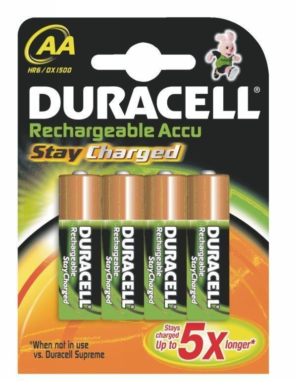 Piles Rechargeables AA / HR6 2500mAh Duracell (par 4) - Bestpiles