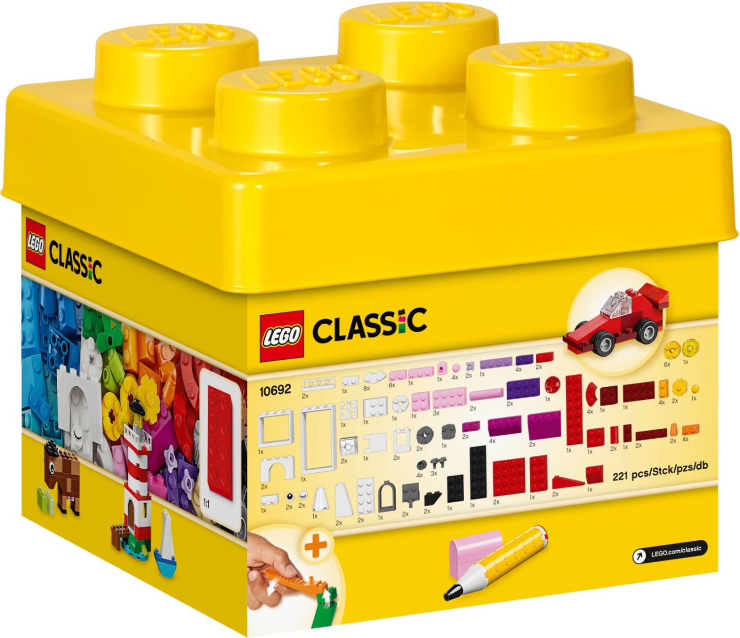 LEGO Classic 11017 - Monstres Créatifs, Boite de Briques, 5 Jouets