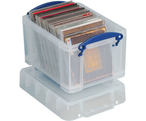 Clear, 3 Litre Pack of 2 Really Useaful Plastic Storage Boxes 