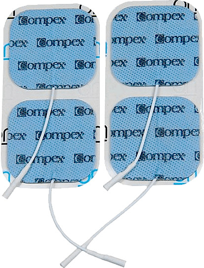 Electrodes Compex Performance wire 5x5cm. Sachet 4 électrodes