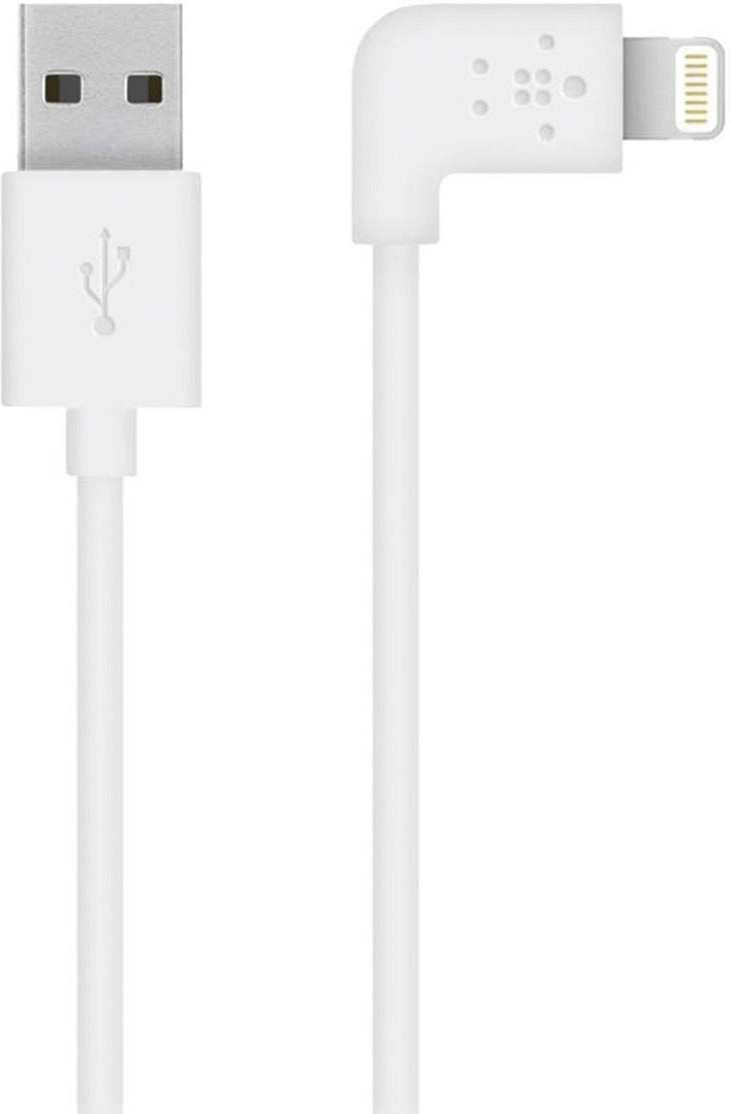 Belkin Câble Lightning vers USB à angle droit (1,2 m) blanc