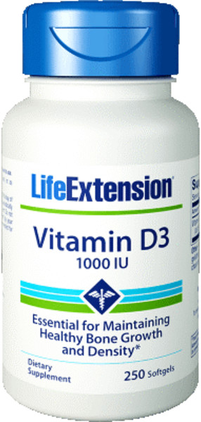 Life Extension Europe Vitamin D3 1000 IU (250 capsules)