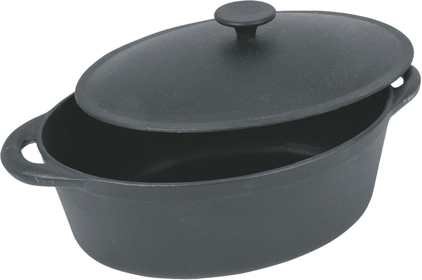 Crealys Cocotte ovale 37 cm noire