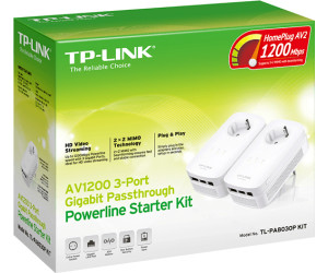 TP-Link TL-WPA7617 KIT Adaptateur réseau CPL 1200 Mbit/s Ethernet/LAN Wifi  Blanc 2 pièce(s) sur