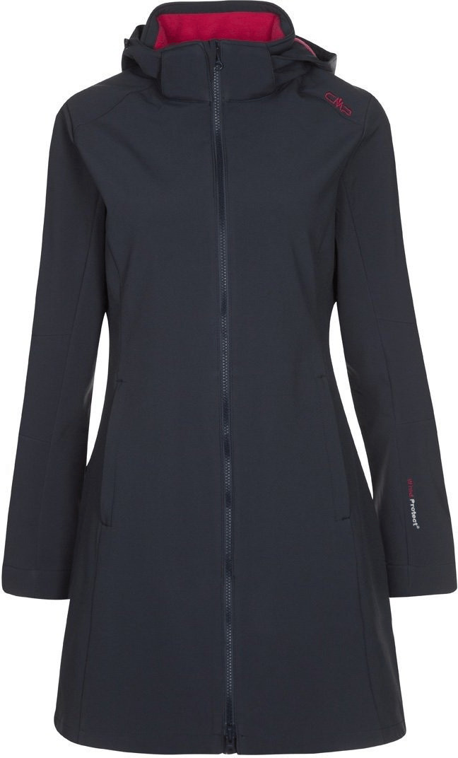 CMP Women Softshell Coat Zip Hood (3A08326) Antracite-Scarlet