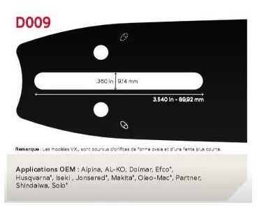 Oregon Oregon Amor Tip Armor 40cm 1,5mm (168ATMD009) - back view