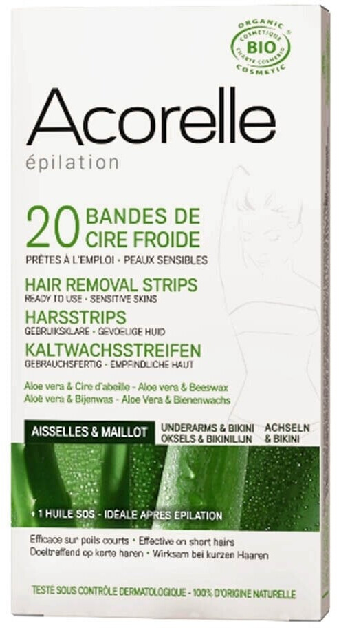 Acorelle Bandes de cire aisselles et maillot (20 unités)