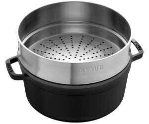 Staub - Cocotte in ghisa con cestello per cottura a vapore cm. 26 -  induzione - BASILICO