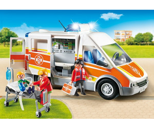 Playmobil City Life 70049 Rettungswagen mit Licht und Sound Ab 4 Jahren 
