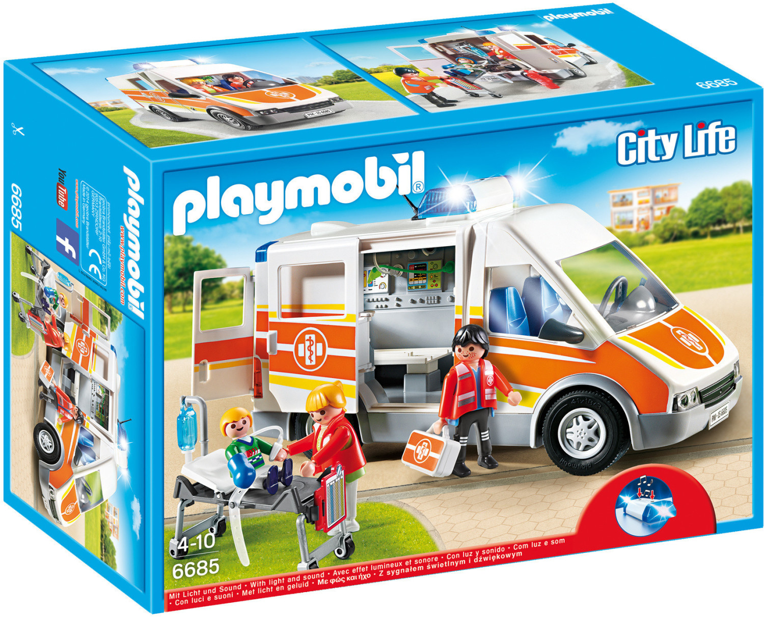 Playmobil Citylife - Krankenwagen mit Licht und Sound (6685)