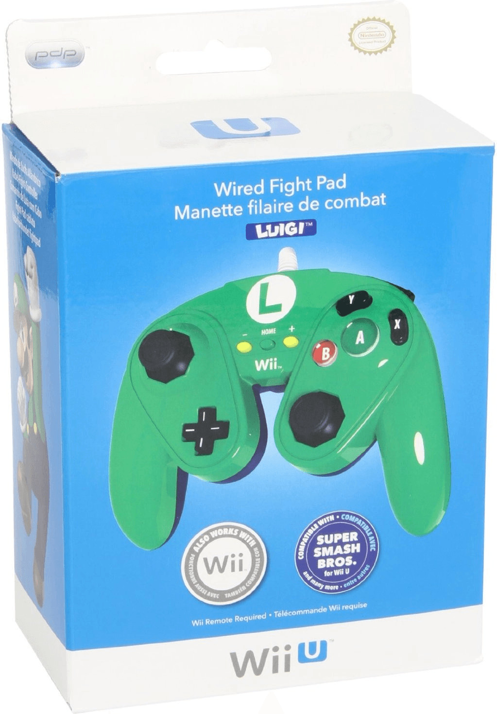 PDP Wii U Manette filaire de combat (Luigi)