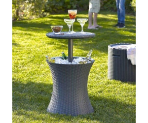 Keter Cool Bar – Table De Jardin & Glacière 30 L, Isotherme, Anti-UV, Parfait Terrasse & Piscine