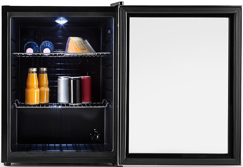 Klarstein XXL Mini Kühlschrank mit Glastür & LED, für Zimmer