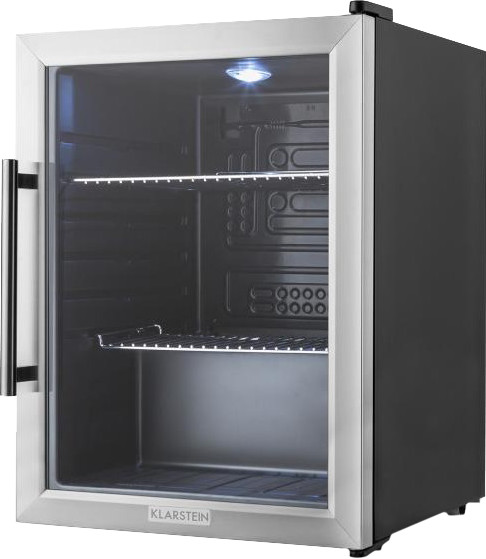 Klarstein Getränkekühlschrank HEA-Beersafe-M-OX 10034847A, 54 cm hoch, 40.5  cm breit, Mini Kühlschrank ohne Gefrierfach klein Getränkekühlschrank  Glastür