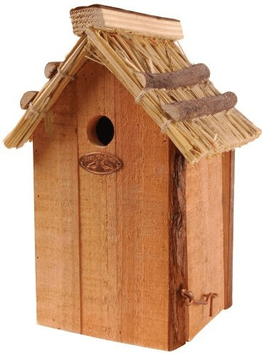 Esschert Nichoir avec toit en paille pour mésange bleue