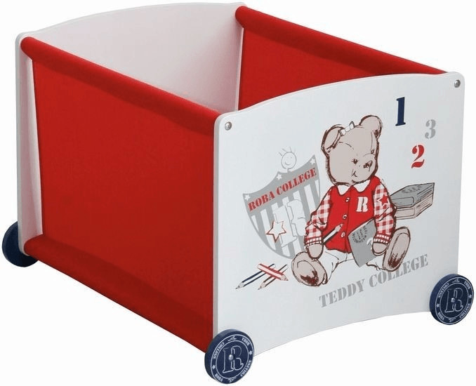Roba Boîte de rangement Teddy College rouge